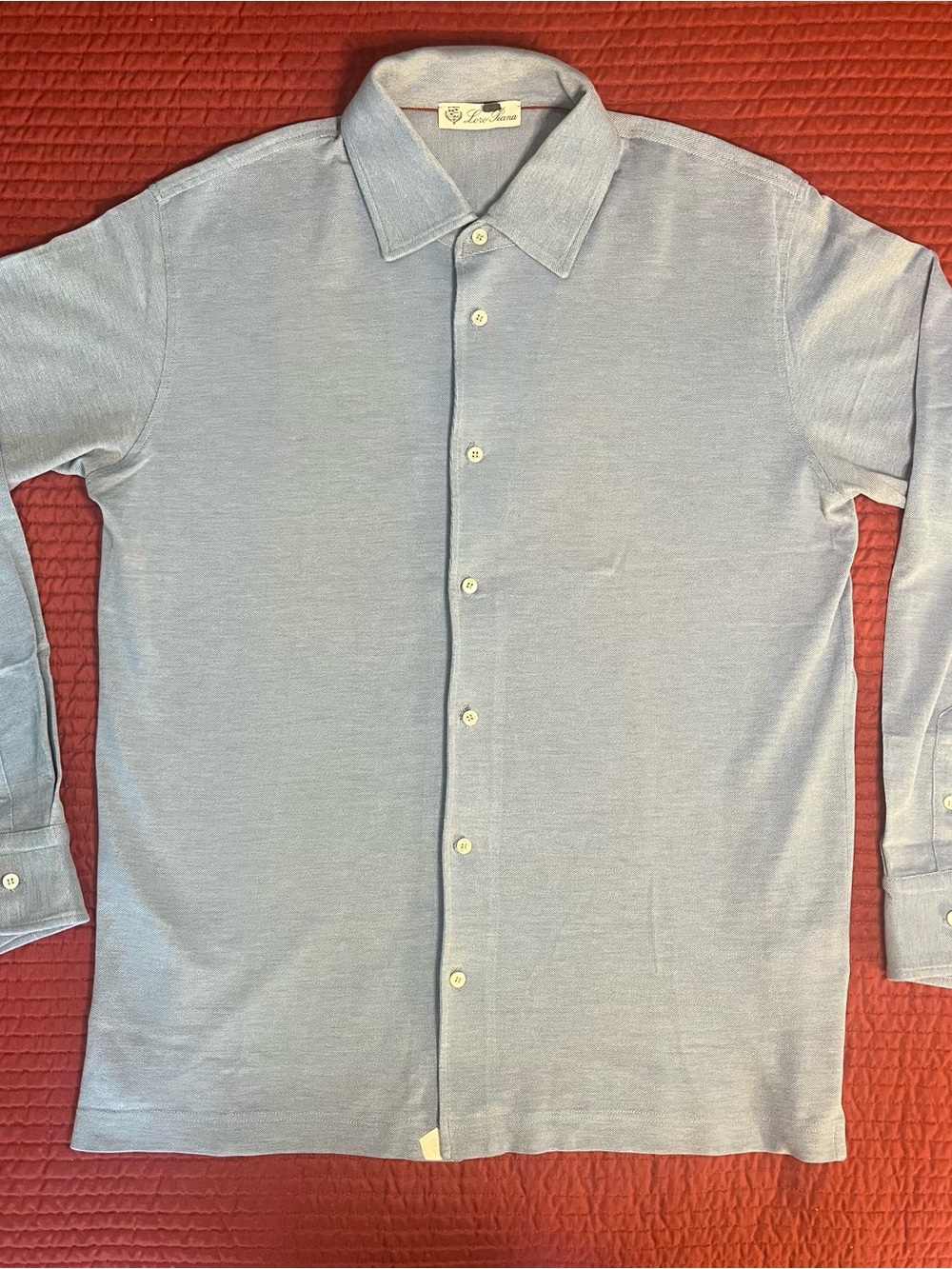 Loro Piana Light Blue Long-Sleeve Button-Down Shirt - Large *EUC*